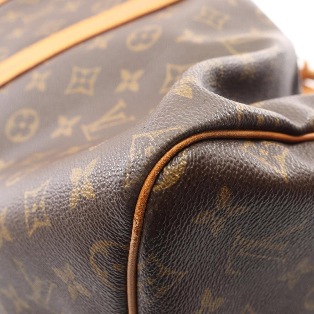 Louis Vuitton Canvas Monogram Bandouliere Leather Keepall Brown Boston Bag - Picture 7 of 9